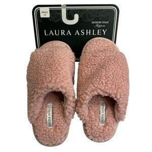 Laura Ashley Womens Night Slippers Memory Foam Size Small 5-6